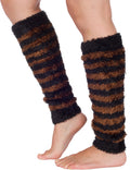 Ultra Soft Lightweight Tagless Magic Stretch Leg Warmers#color_Black/Coffee