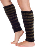 Ultra Soft Lightweight Tagless Magic Stretch Leg Warmers#color_Black/Olive