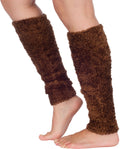 Ultra Soft Lightweight Tagless Magic Stretch Leg Warmers#color_Brown