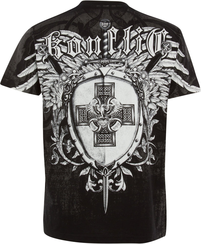 Sakkas Kellan Mystic Eagle And Celtic Cross Graphic Mens T-Shirt