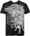 Sakkas Kellan Mystic Eagle And Celtic Cross Graphic Mens T-Shirt#color_ Black
