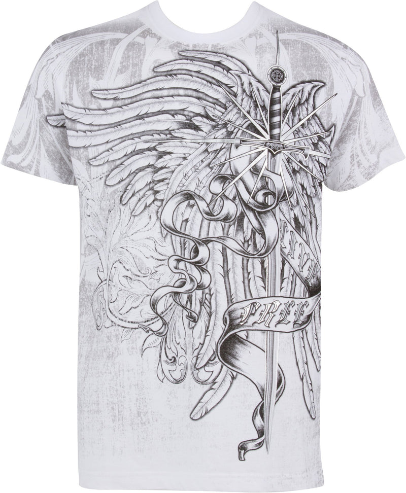 Sakkas Kellan Mystic Eagle And Celtic Cross Graphic Mens T-Shirt
