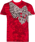 Sakkas Kevin Eagle Wide Wing Printed Mens T-Shirt#color_Red