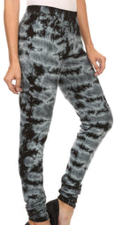 Sakkas Kuntah Long Elastic Waist Adjustable Tie Dye Washed Slim Skinny Pant