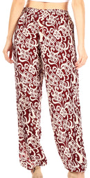 Sakkas Akilla Women's Loose Printed Yoga Elephant Pants Elastic Waist w/Pocket