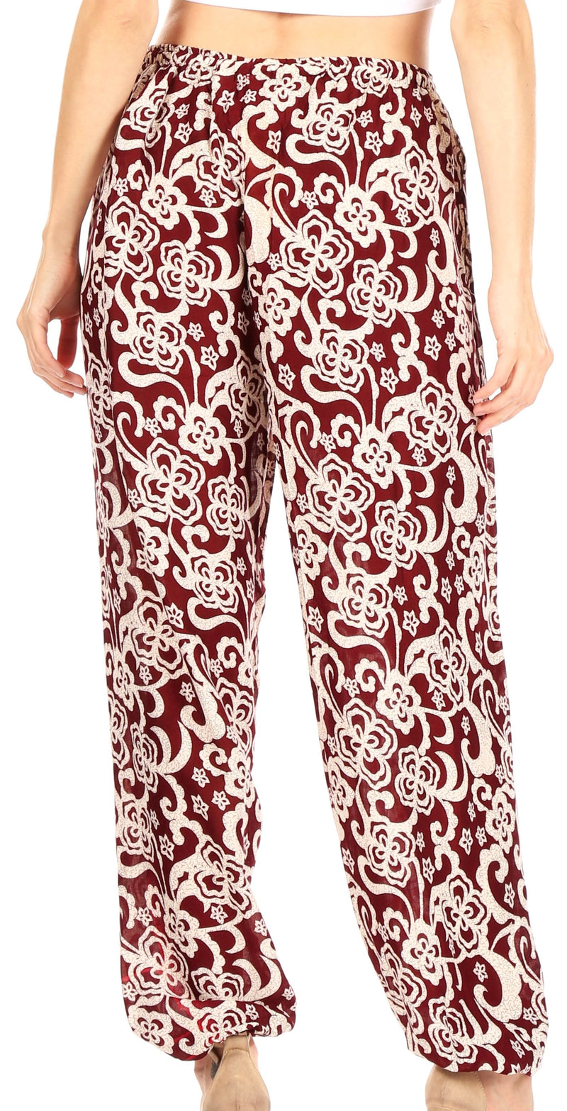 Sakkas Akilla Women's Loose Printed Yoga Elephant Pants Elastic Waist w/Pocket