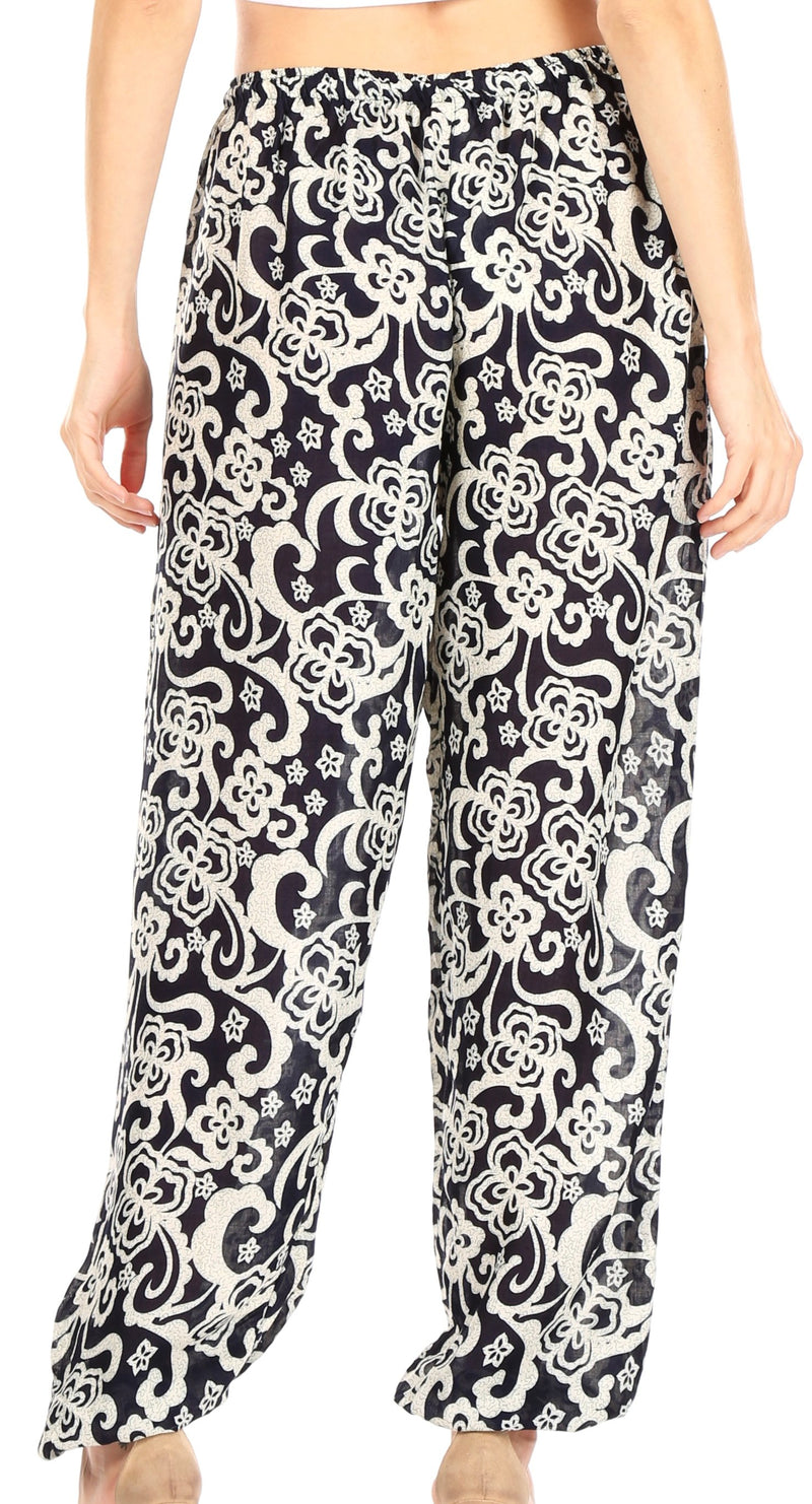 Sakkas Akilla Women's Loose Printed Yoga Elephant Pants Elastic Waist w/Pocket