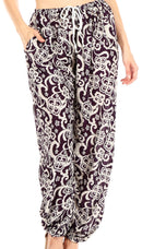 Sakkas Akilla Women's Loose Printed Yoga Elephant Pants Elastic Waist w/Pocket