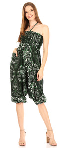 Sakkas Valdis Women's Boho Harem Loose Baggy Jumpsuit Pants Elephant Smock Elastic