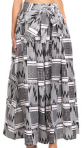 Sakkas Sora Women's Wide Leg Loose African Ankara Print Pants Casual Elastic Waist#color_402-Multi
