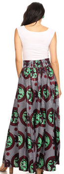 Sakkas Sora Women's Wide Leg Loose African Ankara Print Pants Casual Elastic Waist