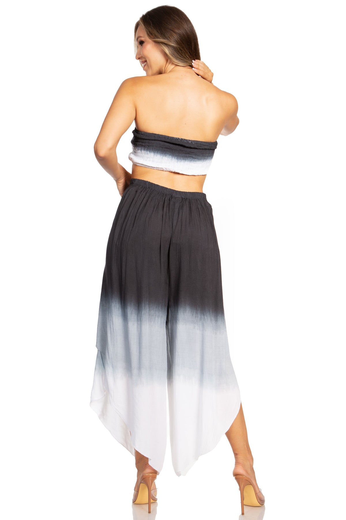 Sakkas Vanessa Women's Bandeau Tube Top & Wide leg Gaucho