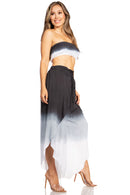 Sakkas Vanessa Women's Bandeau Tube Top & Wide leg Gaucho Pants Set Palazzo Boho