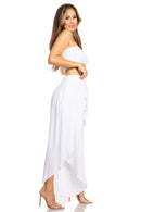 Sakkas Vanessa Women's Bandeau Tube Top & Wide leg Gaucho Pants Set Palazzo Boho