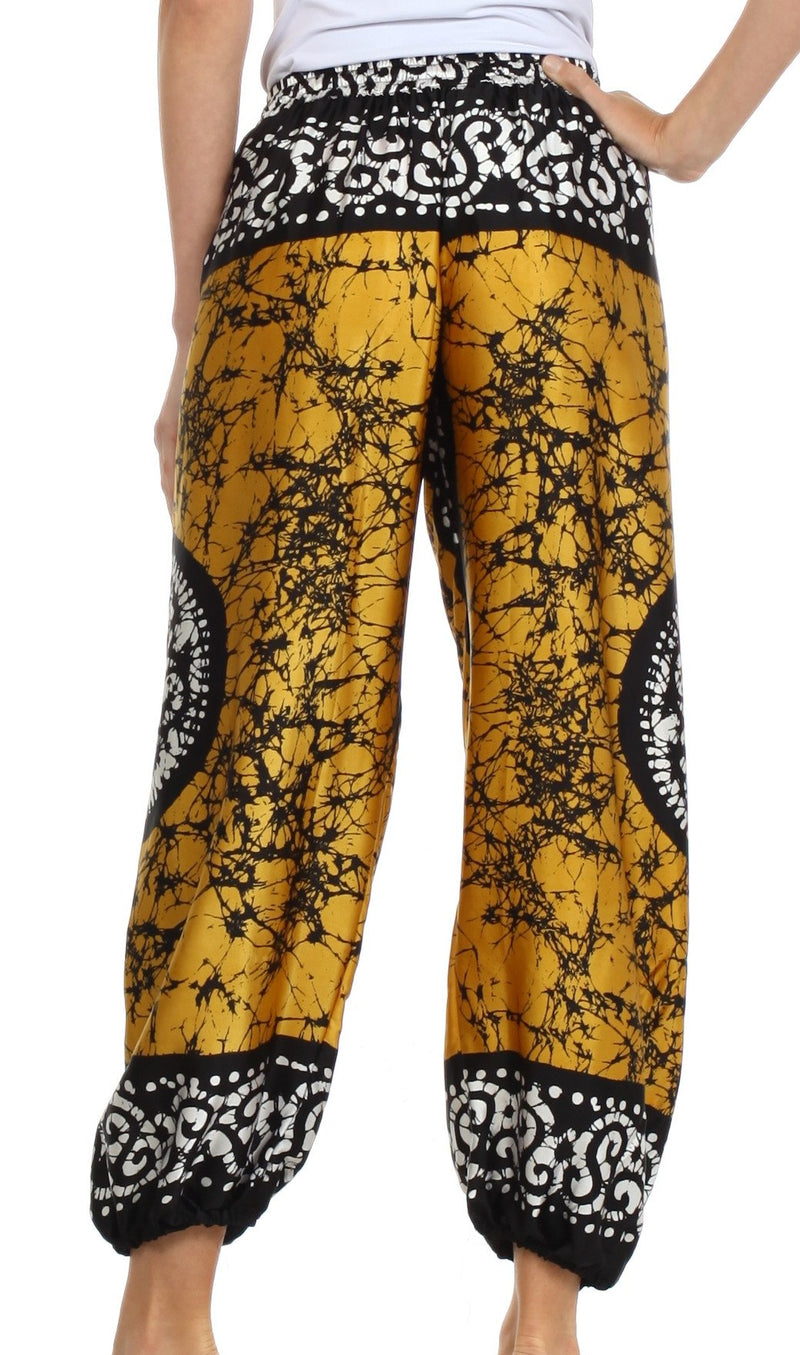 Sakkas Sephora Wide Leg Silky Harem Pants