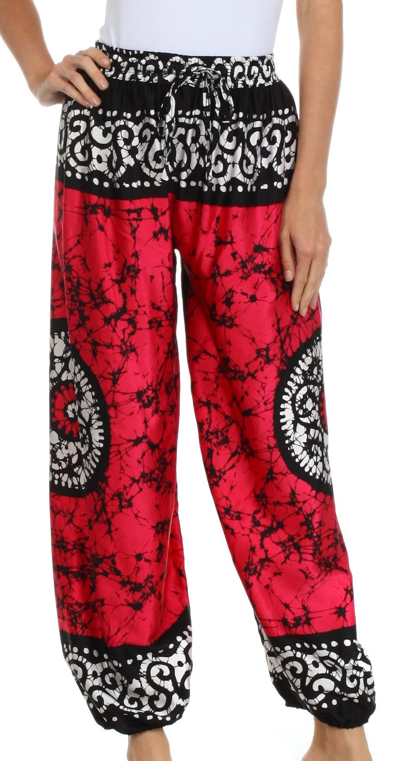 Sakkas Sephora Wide Leg Silky Harem Pants