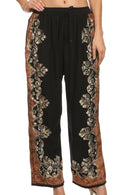 Sakkas Margiela Embroidered Stonewashed Wide Leg Palazzo Pant