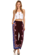 Sakkas Margiela Embroidered Stonewashed Wide Leg Palazzo Pant