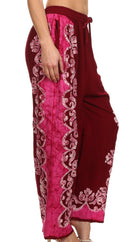 Sakkas Margiela Embroidered Stonewashed Wide Leg Palazzo Pant