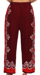 Sakkas Margiela Embroidered Stonewashed Wide Leg Palazzo Pant