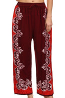Sakkas Margiela Embroidered Stonewashed Wide Leg Palazzo Pant