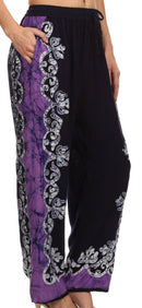 Sakkas Margiela Embroidered Stonewashed Wide Leg Palazzo Pant