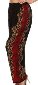 Sakkas Margiela Embroidered Stonewashed Wide Leg Palazzo Pant