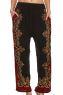 Sakkas Margiela Embroidered Stonewashed Wide Leg Palazzo Pant