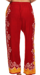 Sakkas Margiela Embroidered Stonewashed Wide Leg Palazzo Pant