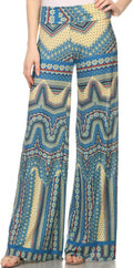 Sakkas Mikaela Spring / Summer Print Wide Leg Spandex Palazzo Pant#color_Design20