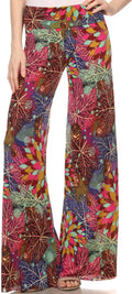 Sakkas Mikaela Spring / Summer Print Wide Leg Spandex Palazzo Pant#color_Design34