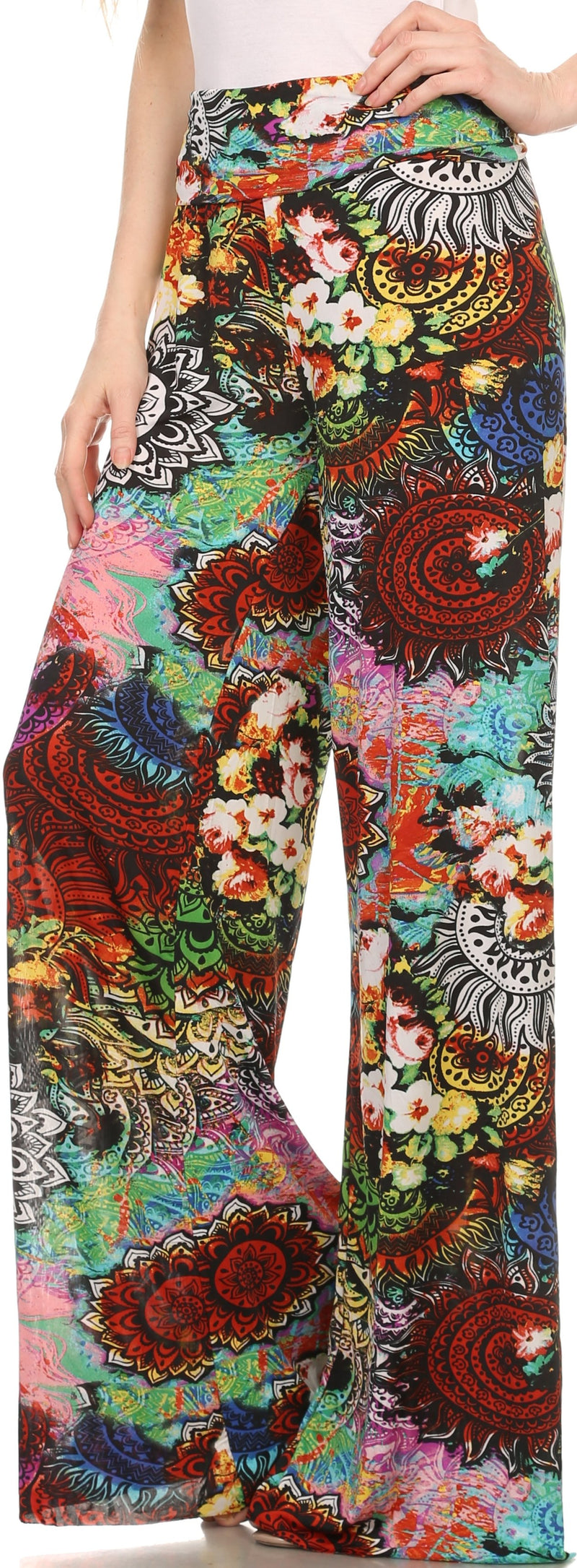 Sakkas Mikaela Spring / Summer Print Wide Leg Spandex Palazzo Pant