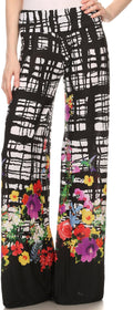 Sakkas Mikaela Spring / Summer Print Wide Leg Spandex Palazzo Pant#color_Design48