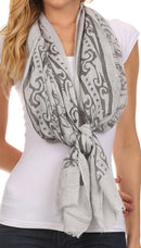 Sakkas Hillary summer breeze lightweight flowing sheer gauze wrap scarf