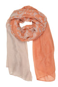 Sakkas Nichole summer gauze featherweight patterned versitile sheer scarf wrap#color_1-Guava