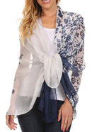 Sakkas Nichole summer gauze featherweight patterned versitile sheer scarf wrap