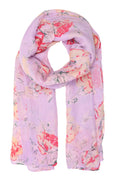 Sakkas Nichole summer gauze featherweight patterned versitile sheer scarf wrap#color_3-Lavender