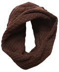 Sakkas Romantic Love Knit Infinity Scarf#color_Chocolate
