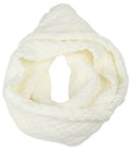 Sakkas Romantic Love Knit Infinity Scarf#color_Ivory