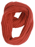 Sakkas Life is Beautiful Knit Infinity Scarf#color_SolidBurntOrange