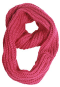 Sakkas Life is Beautiful Knit Infinity Scarf#color_SolidFuchsia