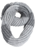 Sakkas Life is Beautiful Knit Infinity Scarf#color_ColorBlockGrey