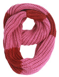 Sakkas Life is Beautiful Knit Infinity Scarf#color_ColorBlockPink