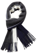 Sakkas Taylor Striped Unisex Scarf#color_WideStripeNavy