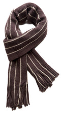 Sakkas Taylor Striped Unisex Scarf#color_ThinStripeChocolate