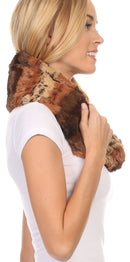 Sakkas Manula Long Wide Infinity Wrap Around Fuzzy Fur Fall Winter Classic Scarf