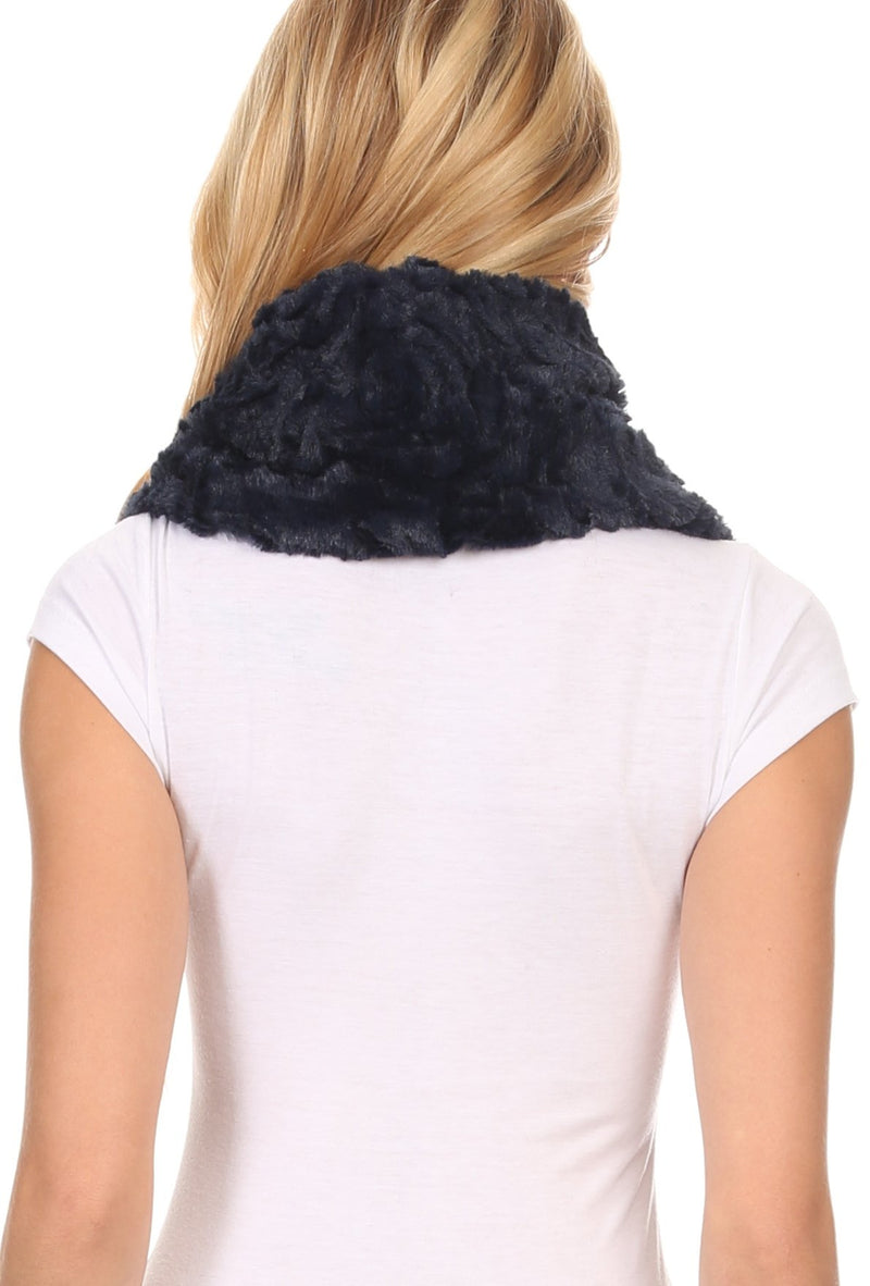 Sakkas Mellah Long Wide Soft Fuzzy Furry Fur Infinity Fall Winter Wrap Scarf