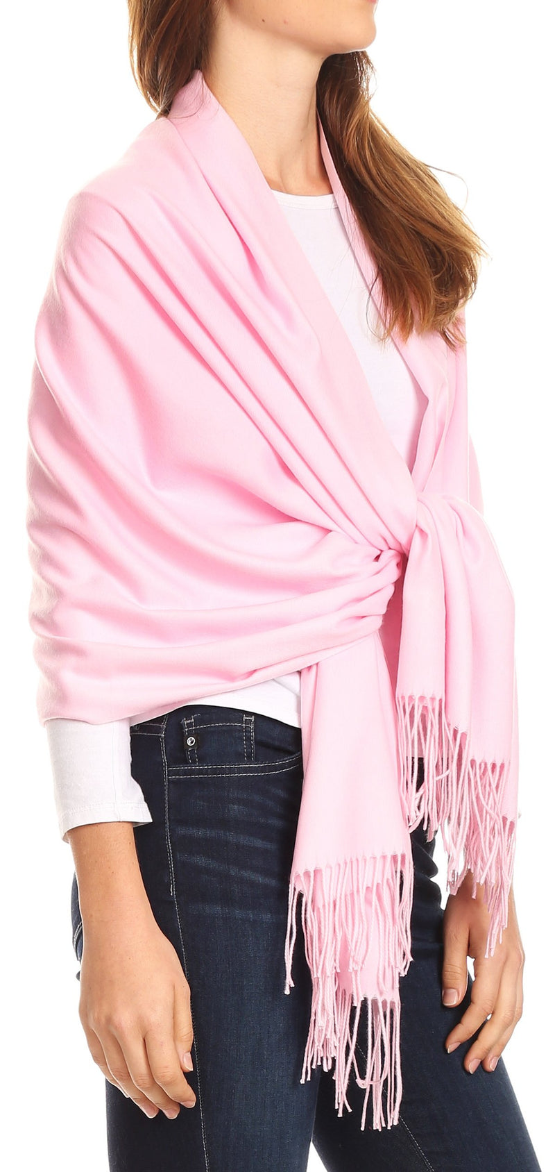 Sakkas Iris Warm Super Soft Cashmere Feel Pashmina Shawl  / Scarf with Fringes