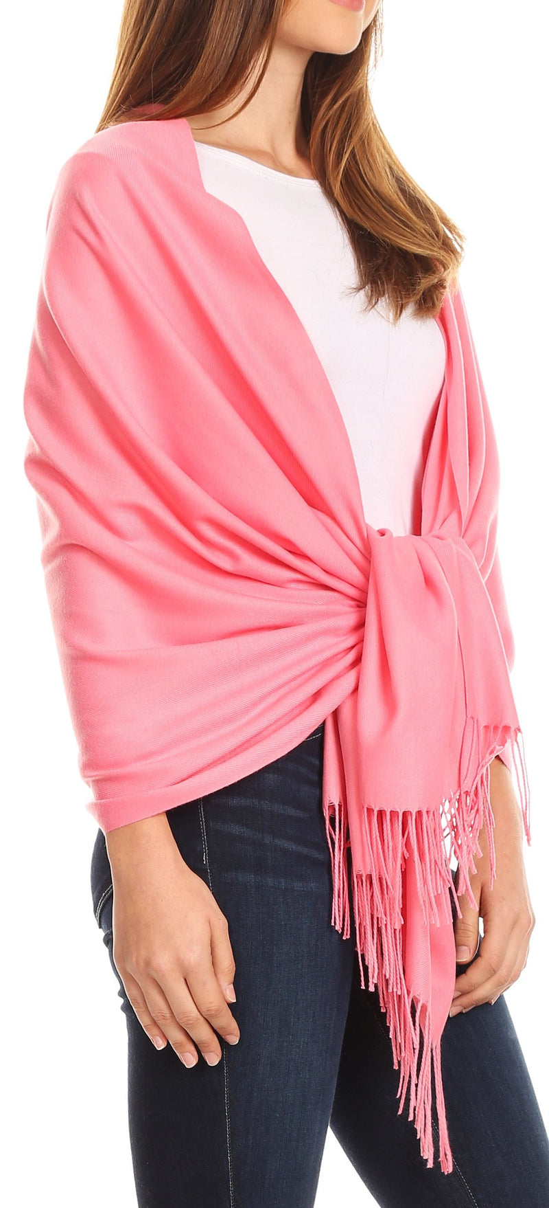 Sakkas Iris Warm Super Soft Cashmere Feel Pashmina Shawl  / Scarf with Fringes