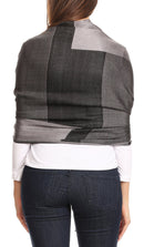 Sakkas Nicola Reversible Warm and Soft Unisex Scarf Stole Wrap Solid Color-block